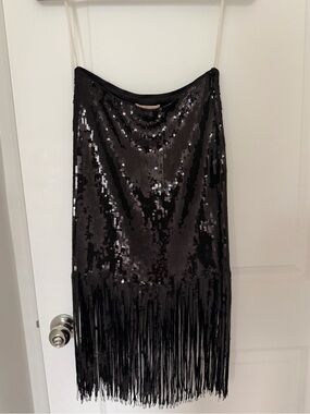 Hidden label Black Sequin Fringe Women's Skirt